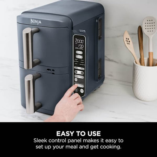 Ninja Double Stack XL 2-Level Air Fryer with Smart Cook System 9.5L Cyber Space